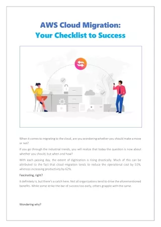 aws cloud migration your checklist to success