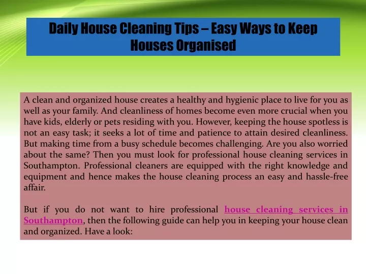 daily house cleaning tips easy ways to keep
