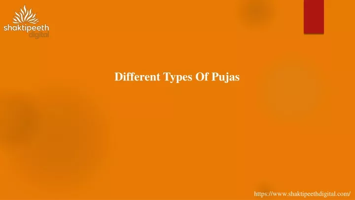 different types of pujas