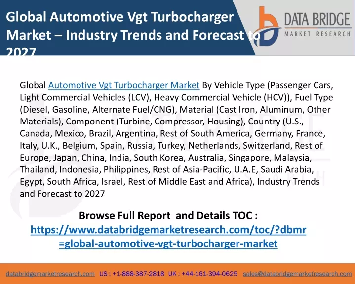 global automotive vgt turbocharger market