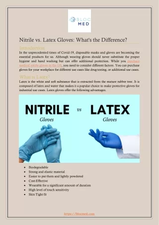 Nitrile vs. Latex Gloves: What's the Difference?