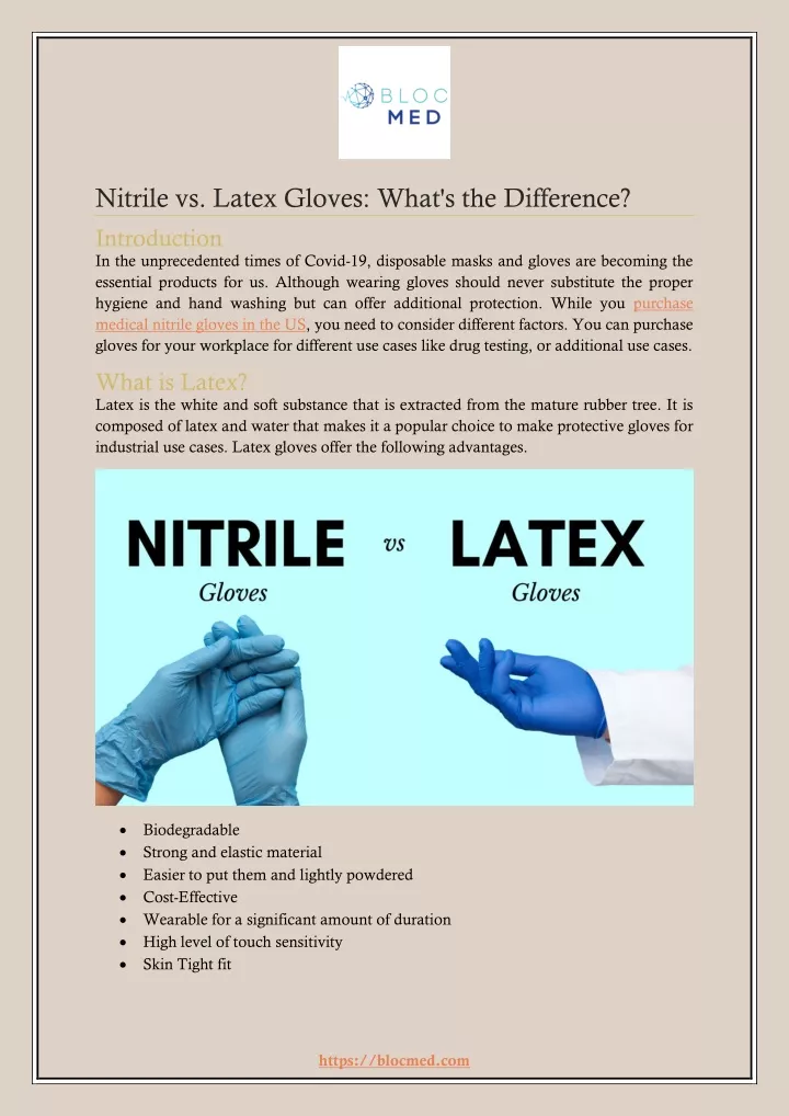 nitrile vs latex gloves what s the difference