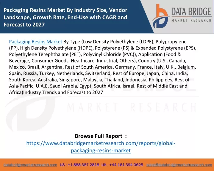 packaging resins market by industry size vendor