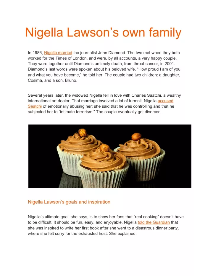 nigella lawson s own family