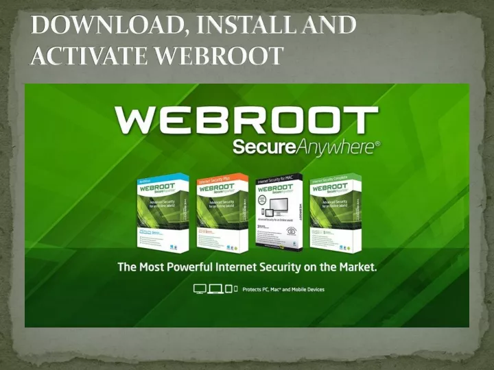 download install and activate webroot