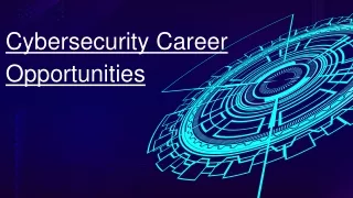 Careers in Cybersecurity