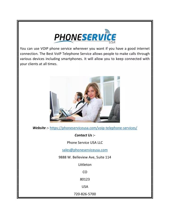you can use voip phone service wherever you want