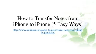 How to Transfer Notes from iPhone to iPhone [5 Easy Ways]