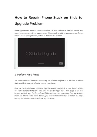 how to repair iphone stuck on slide to