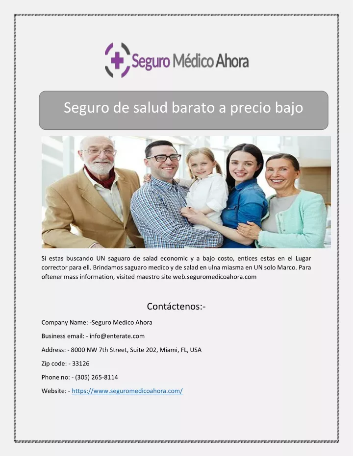 seguro de salud barato a precio bajo