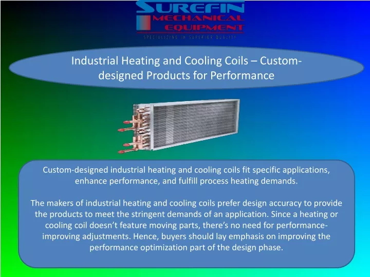 industrial heating and cooling coils custom
