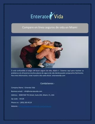 compare en linea seguros de vida en miami
