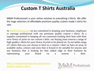 Custom T Shirts Australia