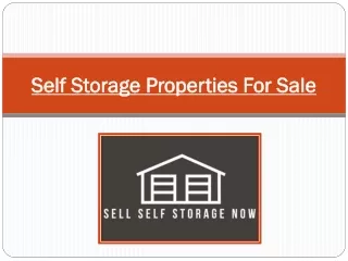 self storage properties for sale