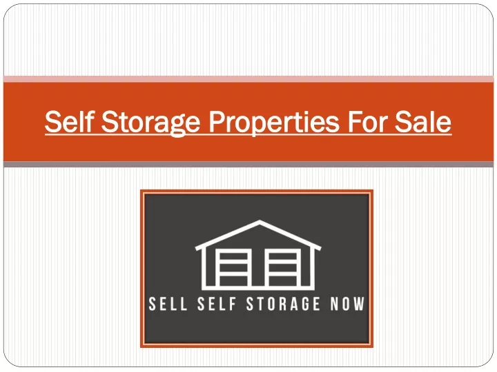 self storage properties for sale