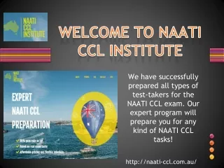 WELCOME TO NAATI CCL INSTITUTE