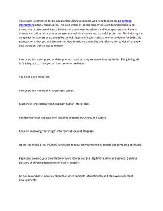 this report is composed for bilingual