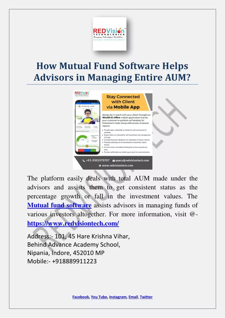 how mutual fund software helps advisors