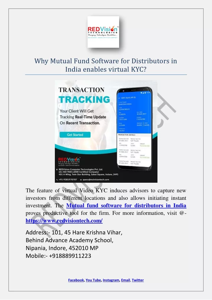 why mutual fund software for distributors