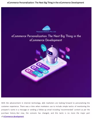 eCommerce Personalization: The Next Big Thing in the eCommerce Development