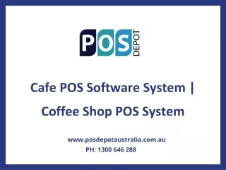 Cafe POS Software System | Coffee Shop POS System | POS Depot