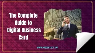 the complete guide to digital business card