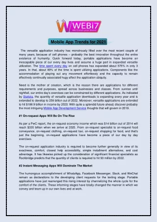 mobile app trends for 2021