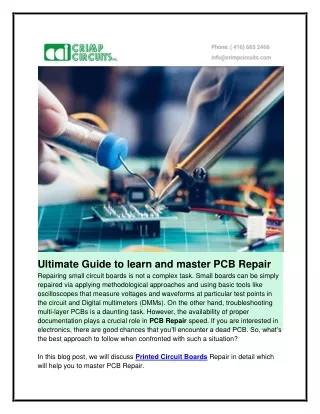 Ultimate Guide to learn and master PCB Repair