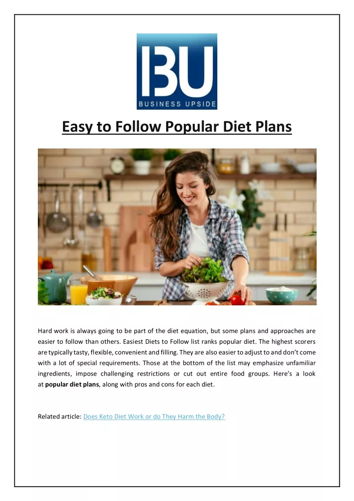 easy to follow popular diet plans