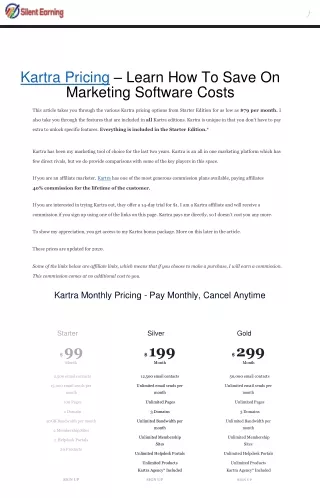 Kartra Pricing – Learn How To Save On Marketing Software Costs