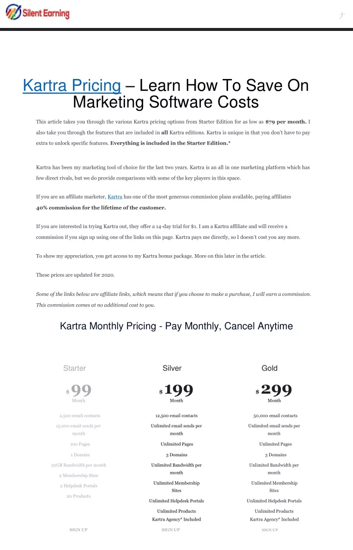 kartra pricing learn how to save on marketing