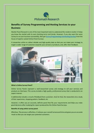 benefits of survey programming and hosting