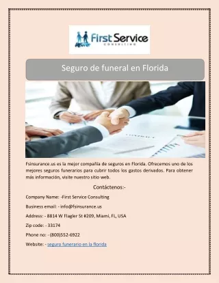 Seguro de funeral en Florida