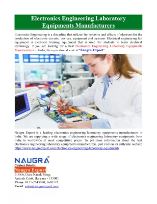 electronics engineering laboratory equipments