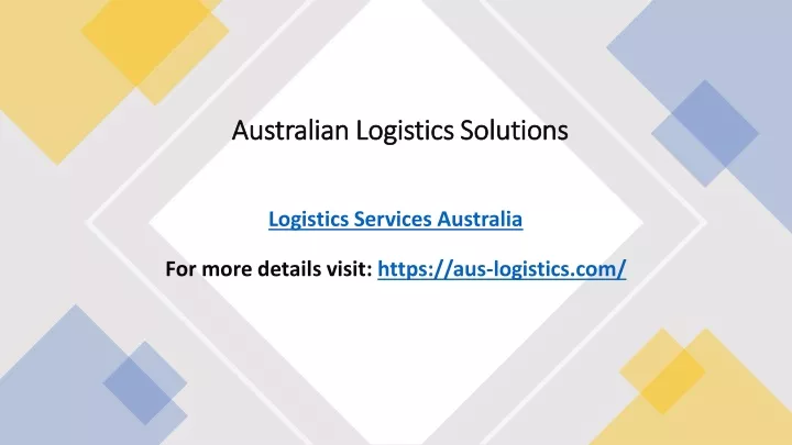 australian logistics solutions australian