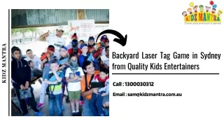Backyard Laser Tag Game and Safe Face Painting in Sydney from Quality Kids Entertainers
