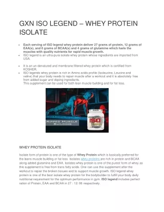 ISO legend - Best whey protein isolate in India