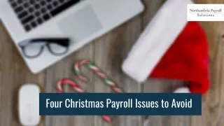 Four Christmas Payroll Issues to Avoid