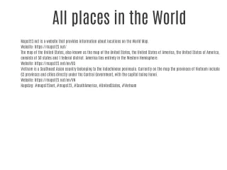 All places in the World
