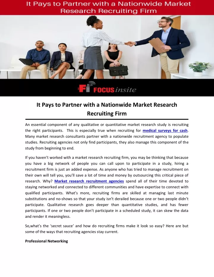 it pays to partner with a nationwide market
