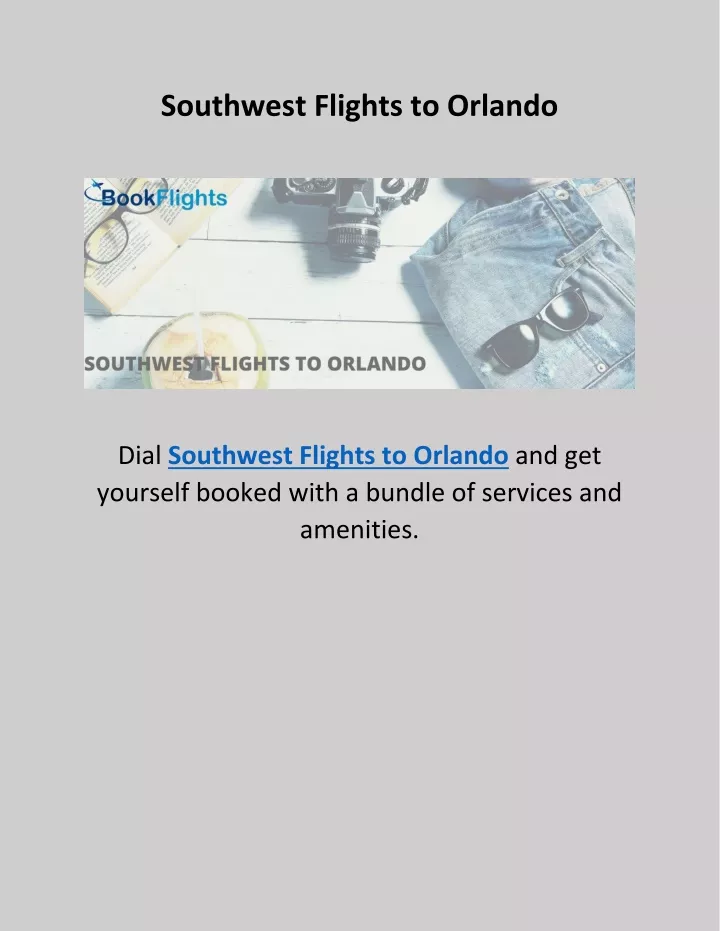 southwest flights to orlando