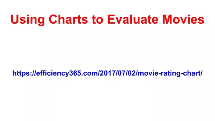 using charts to evaluate movies
