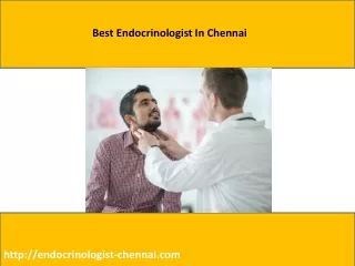 Best Endocrinologist Doctor In Chennai