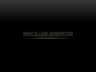 what is lead generation