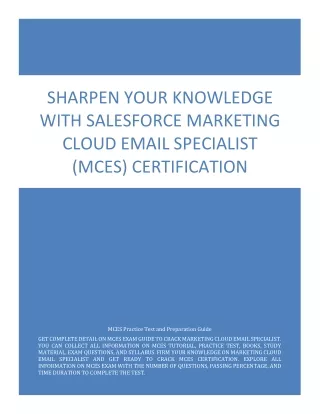 sharpen your knowledge with salesforce marketing