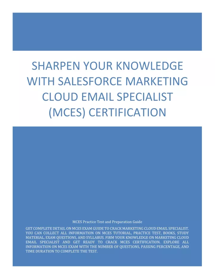 sharpen your knowledge with salesforce marketing