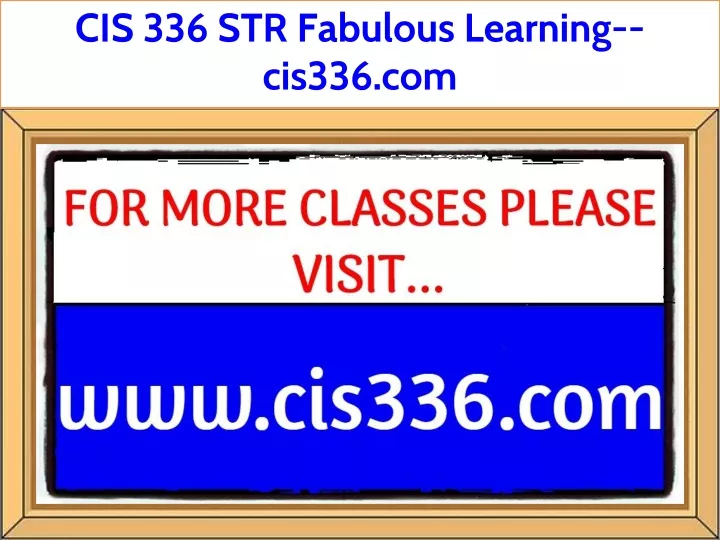 cis 336 str fabulous learning cis336 com