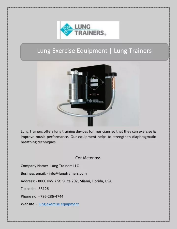 lung exercise equipment lung trainers