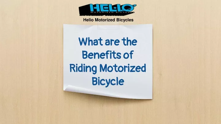 helio motorized bicycles