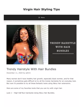 virgin hair styling tips